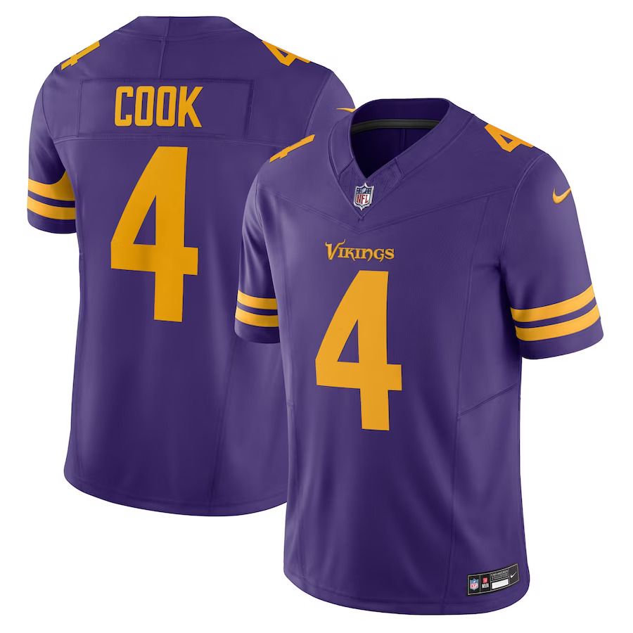 Men Minnesota Vikings 4 Dalvin Cook Nike Purple Vapor F.U.S.E. Limited NFL Jersey